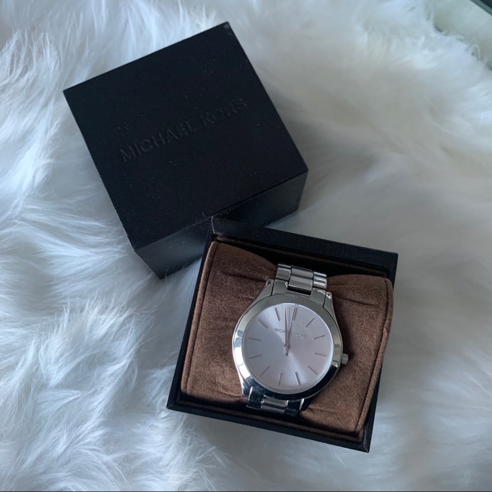 MICHAEL KORS Slim Runway Sterling Silver Watch